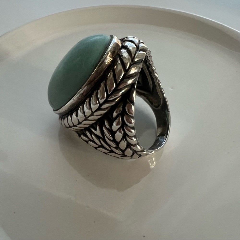 Sterling Turquoise Statement Rings Size 6.5 - Picture 2 of 9